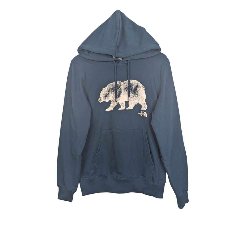 The North Face Men's Teal Bear Graphic Hoodie Streetwear Gorpcore